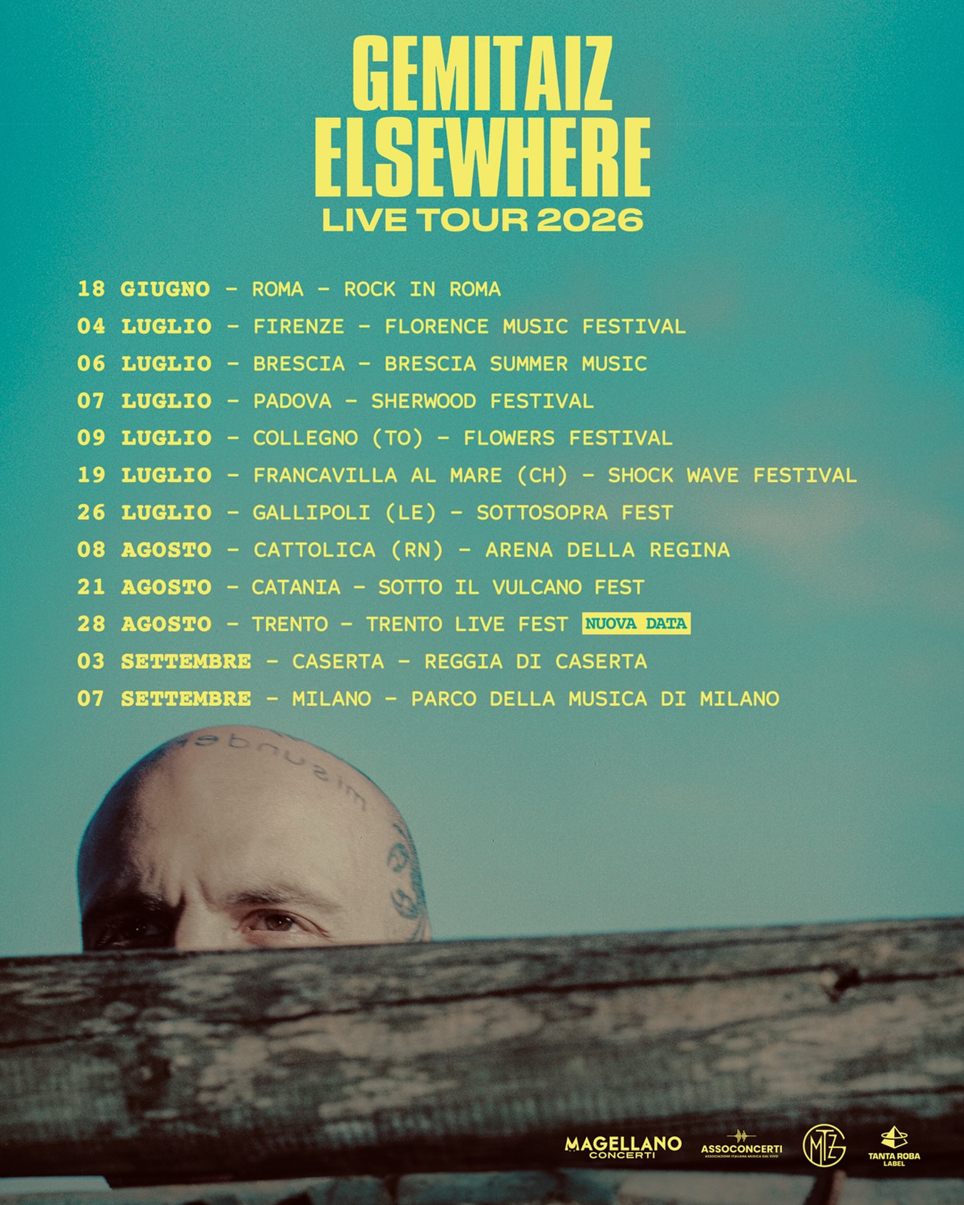 Gemitaiz ELSEWHERE LIVE TOUR Poster 2026